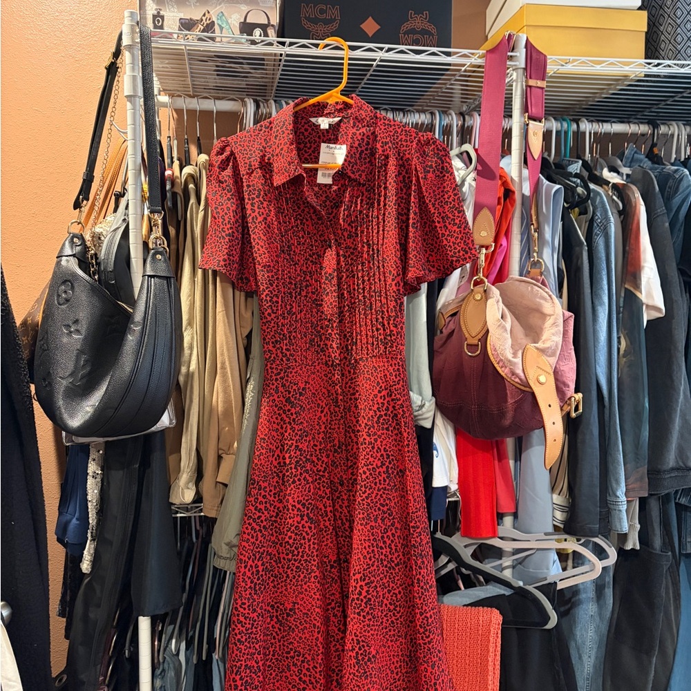 Red Patterned Women's Dress